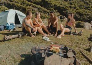 summer camping in hot weather